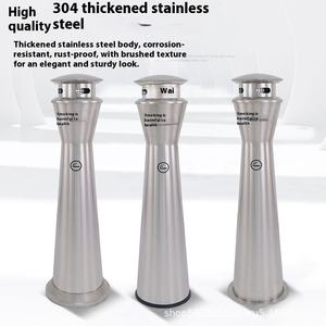 Cendrier extérieur debout en acier inoxydable pour plancher vertical intérieur Seau de rangement pour cigarettes Extinction des ordures pour - Product Image 2