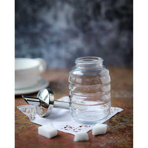 Azucarero de Acero y Cristal de Lujo Daniele F., Azucarero de Vidrio y Metal para Uso Comercial en Restaurantes - Product Image 1