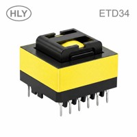 Transformateur haute fréquence ETD34 à noyau de ferrite LLC, transformateur de puissance à découpage SMPS à demi-pont résonant