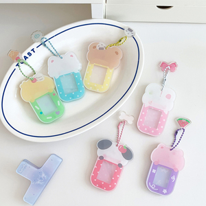 Cá nhân hoá tùy chỉnh thiết kế Kawaii phim hoạt hình photocard chủ <span class=keywords><strong>mini</strong></span> Kpop Acrylic Keychain chủ sở hữu thẻ - Product Image 1