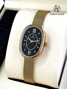 Reloj de aspecto elegante y de alta calidad - Reloj de pulsera para mujer con diseño redondo. Nuevo reloj de cuarzo. Forma elíptica. Compacto y moderno - Product Image 2