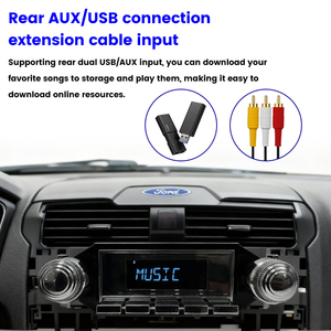 Portable Retro Ford Car Radio <strong>MP3</strong> for Stereo Multimedia <strong>Player</strong> with <strong>USB</strong> and AUX for Ford and Mercedes-Benz Models - Product Image 5