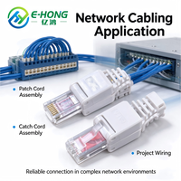 Connecteur réseau modulaire sans outil RJ45 8P8C Cat6A SFTP blindé, plaqué or, en alliage de zinc, 10 Gbit/s, 500 MHz, anti-vibration