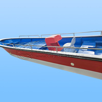 Coque en fibre de verre de 60 à 150 chevaux, Console centrale, bateau de pêche de 22 pieds, bateau à basse vitesse