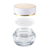 Pot en verre de luxe de haute qualité en forme de bol, vide, à large ouverture, pour beurre corporel et crème cosmétique, avec couvercles, 20ML 30ML 50ML