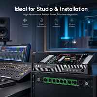 Amplificateur de puissance professionnel 1U 4 canaux 400W pour montage en rack, amplificateur audio pour DJ, enceintes PA, caissons de basses et système de sonorisation en direct