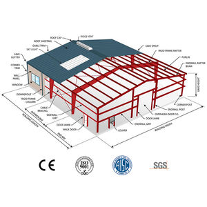 Structure en acier de haute qualité pour la construction sur mesure, la conception, les bâtiments métalliques, les entrepôts, les ateliers, les hangars - Product Image 2