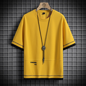 2025 été nouveau T-Shirt à manches courtes pour hommes à la mode en vrac Joker loisirs demi manches respirant Cool conception transfrontalière - Product Image 5