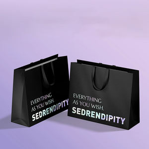 Newsense مخصص فاخر أبيض مع مقبض شعارك الخاص للأحذية أكياس الهدايا متجر التجزئة - Product Image 4