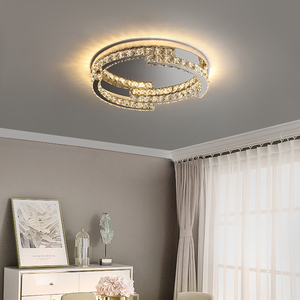 Gran oferta, lámpara de techo LED posmoderna, cristal redondo dorado de lujo para sala de estar con base de hierro, clasificación IP44 - Product Image 4