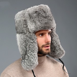 หมวกนักล่าขนกระต่ายเทียมสำหรับฤดูหนาวแบบ unisex หนานุ่มและอบอุ่น พร้อมที่ปิดหูขนสัตว์เทียมบุผ้าฝ้าย หมวกสกีสำหรับกิจกรรมกลางแจ้ง ขายส่ง - Product Image 4