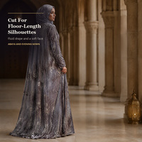Tissu en velours Burnout Jacquard à imprimé métallique Tie-Dye semi-transparent léger et fluide pour Abaya et Robe de Soirée