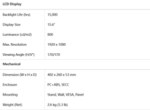 แท็บเล็ตอุตสาหกรรม MT-Advantech PPC-115W-PK92AB ขนาด 15.6 นิ้ว ชิปประมวลผล Rockchip RK3399 ระบบปฏิบัติการ Android 11 หน้าจอสัมผัส  สำหรับ IoT ของแท้พร้อมส่ง - Product Image 1