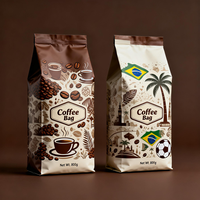 Sacs à café avec valve 100% recyclables, imprimés sur mesure, 8oz, 12oz, 16oz, 5lb, 100g, 250g, 500g, 1kg