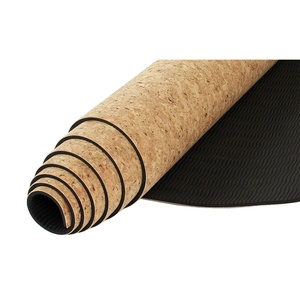 Huayi Organic Eco-Friendly Yogamatte Kork Yoga Mat Set 4mm Natural Rubber Cork TPE Custom Logo Eco-Friendly Tapis Mat De Yoga - Product Image 3