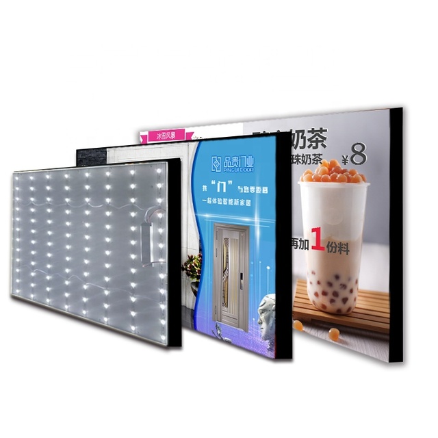 Customized Borderless LED Light Box Waterproof Ceiling Door Hanging Wall with Luminous Soft Film Outdoor Advertising Light Box