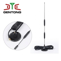 Antenne amplificateur de signal de téléphone portable à gain élevé, double élément vertical en cuivre pur, base magnétique, câble RG58 pour voiture et bureau