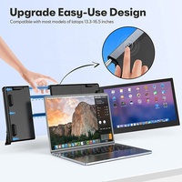 Double écran portable 12 ''pour ordinateur portable FHD 1080P HDR IPS Extension d'écran triple moniteur pour ordinateur portable 13"-15.6"