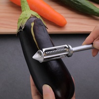 5-in-1 handmatige draaibare metalen schilmes |   Multifunctioneel keukenhulpmiddel voor groenten en fruit, geschikt voor tomaten, aardappelen en appels