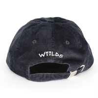 Zwarte corduroy palmboom golfborduurwerk papa hoed unisex casual baseballpet