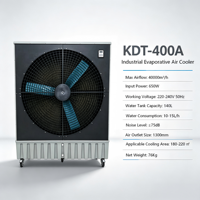 Refroidisseur d'air évaporatif mobile portable à haut débit d'air pour le refroidissement des espaces extérieurs, des chantiers, des expositions et des événements temporaires