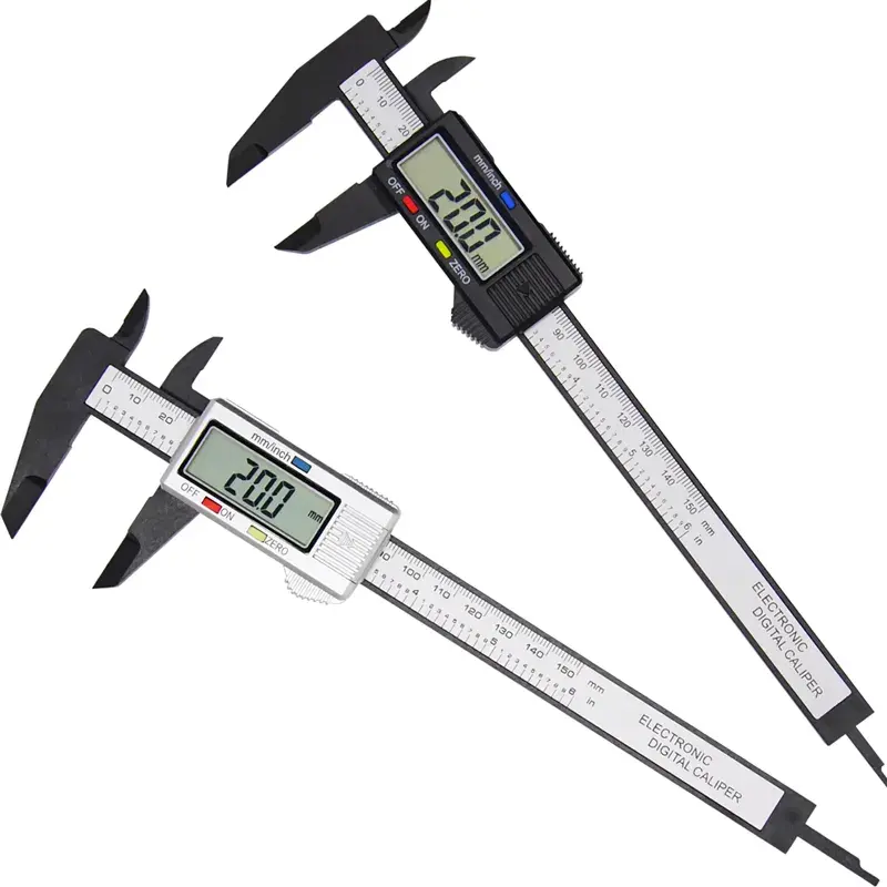 Electronic Carbon Fiber digital caliper ruler Plastic Digital Caliper 0-150mm 6 Inch Digital Vernier Caliper measure tools