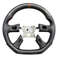 Volant en cuir perforé de qualité supérieure en fibre de carbone en forme de D pour Humme/r H2 SUT SUV 2003-2009, modification intérieure