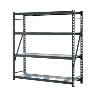 스틸 메쉬 산업용 창고 랙 보관 선반 4단 금속 헤비 듀티 랙킹 - Product Image 2