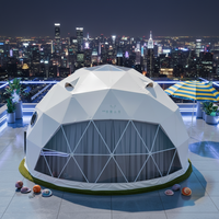 Dôme de glamping de luxe 5m toutes saisons, robuste et imperméable, pour camping familial et centres de villégiature