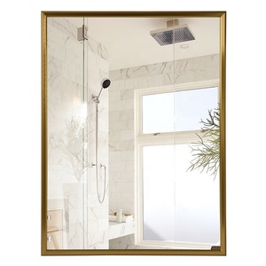 Cadre en aluminium salle de bain moulage pleine longueur fil art mural argent miroir cadre - Product Image 3