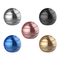 Jouet anti-stress en alliage d'aluminium, gyroscope cinétique rotatif de bureau, balle tournante, fidget spinner, cadeau promotionnel