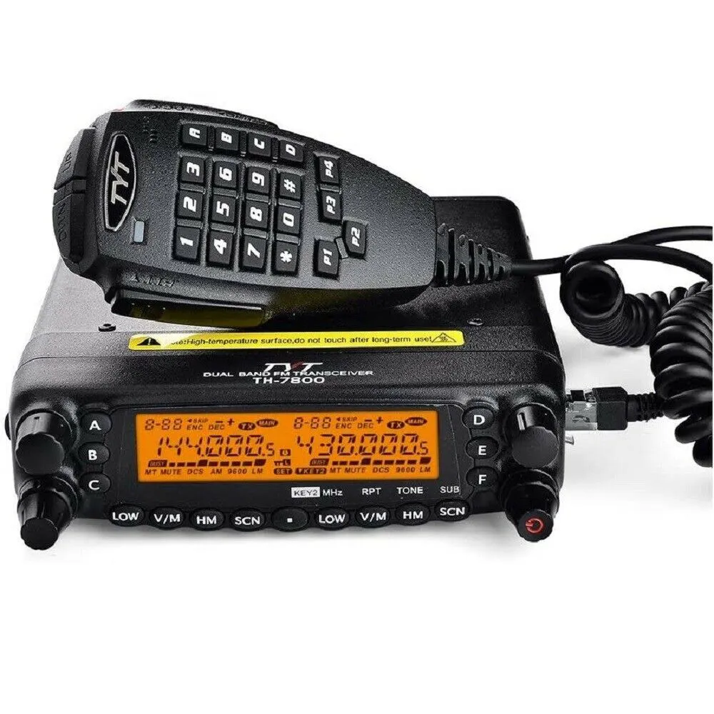 TYT TH-7800 50 W Estação Base de Rádio de Banda Dupla Amador Transceptor Repetidor Separação do Painel Condução de Comunicação Sem Fio