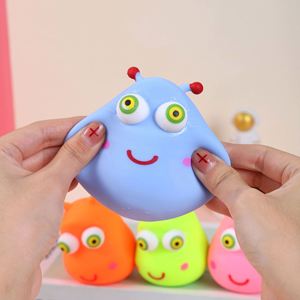 Happy 9cm TPR <b>Squishy</b> Bug Toy Creative Stress Relief Gift for Kids and Adults Protruding Eyes for an Easy Mood - Product Image 1
