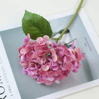 Bunga Hydrangea Sutra Buatan Realistis Berkualitas Tinggi Grosir 50cm Gaya Modern untuk Dekorasi Pernikahan & Hari Ibu Hotel