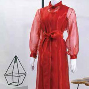 Robe de soirée longue et ample en polyester pour femme, avec ceinture, manches longues bouffantes, couleur unie personnalisable, style caftan - Product Image 6