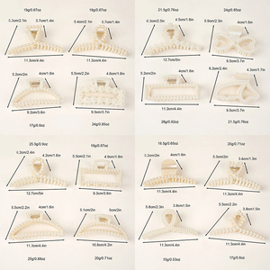 <span class=keywords><strong>Pince</strong></span> à cheveux géométrique coréenne en acrylique avec grandes perles <span class=keywords><strong>pour</strong></span> femmes aux cheveux épais, style simple et élégant - Product Image 6