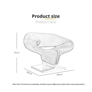आधुनिक न्यूनतम डिजाइनर मेंढक कुर्सी कपड़े रचनात्मक इंटरनेट सेलिब्रिटी अनियमित रिबन घर अवकाश व्यवसाय रिसेप्शन सोफा - Product Image 4