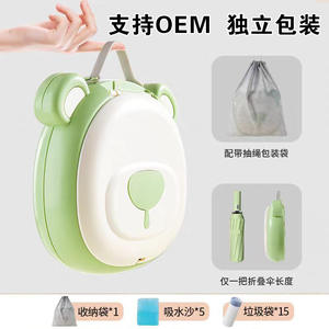 Pot à langer pliable en forme de pomme pour bébé, toilettes portables pour enfants de 2 à 4 ans, couleur vert frais, design multifonctionnel - Product Image 3