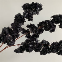 Branche de cerisier artificielle en soie de qualité supérieure L686, fausse fleur de cerisier noire Sakura à longue tige, approvisionnement en gros, décoration de mariage et de maison, CE
