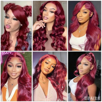 Extensions de cheveux humains colorés rouges 100% naturels, mèches brutes vietnamiennes