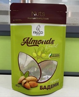 Pochette alimentaire refermable noire mate imprimée sur mesure, sac d'emballage en plastique transparent pour snacks et fruits secs