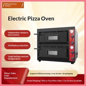 Horno Eléctrico Comercial para <span class=keywords><strong>Pizza</strong></span> Qianmai, Horno para Pan de Doble Capa, Control de Temperatura Independiente, Función de Asado - Product Image 4