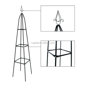 Enrejado de Jardín de Rosas, Soporte de Crecimiento Independiente para Exteriores, Obelisco de Metal para Plantas Trepadoras - Product Image 3