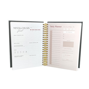 Biểu tượng tùy chỉnh A5 màu Hồng Xoắn Ốc hàng tuần hàng tháng biểu hiện mục tiêu Nhật Ký Tạp Chí kế hoạch chương trình nghị sự máy tính xách tay - Product Image 3