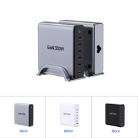 Cargador USB C de Escritorio Multi-Puerto Tommox 300W Compatible con QC3.0 y PD3.1 para Teléfonos Móviles con Protecciones OTP, OVP y OCP