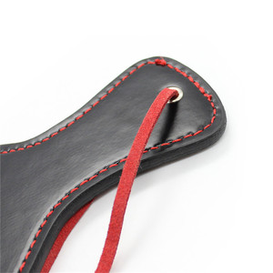MUQU BDSM Mini fouet rond noir en PU pour fessiers, harnais, jeu de rôle fétichiste, 10x17.5cm - Product Image 4