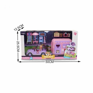 Cute Pet Dollhouse <strong>Camper</strong> <strong>Van</strong> Toy Plastic Camping Car Pretend Play Role Playing <strong>Doll</strong> House Set for Kids Girls - Product Image 5