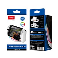 Station de Recharge Socle d'Alimentation pour PS5 Portal Portable avec Lumières RGB
