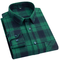 Chemise habillée décontractée à manches longues en popeline 100 % coton teint en fil respirante à carreaux pour homme, avec logo personnalisé, vente en gros