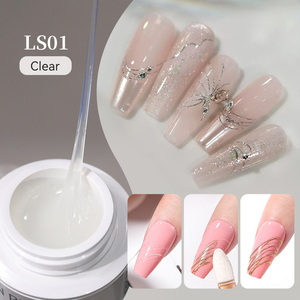 BORN PRETTY Gel de Escultura 3D Semisólido para Uñas, Gel Elástico Transparente para Dibujar y Líneas, Polvo Cromado - Product Image 3